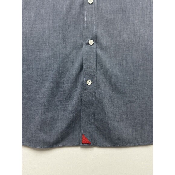 UNTUCKit Shirt Mens 2XL Blue Wrinkle Free Relaxed Fit Pio Cesare Button Down EUC - Picture 7 of 13